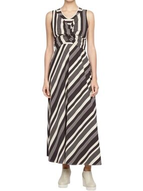 Sarah Pacini panelled maxi dress in Bayadere Stripes size S excellent condition